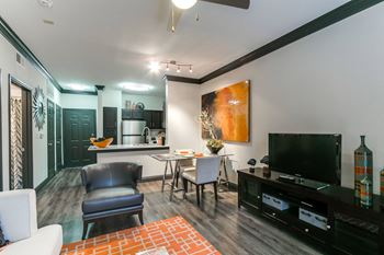 Hardwood flooring in kitchen and living areas